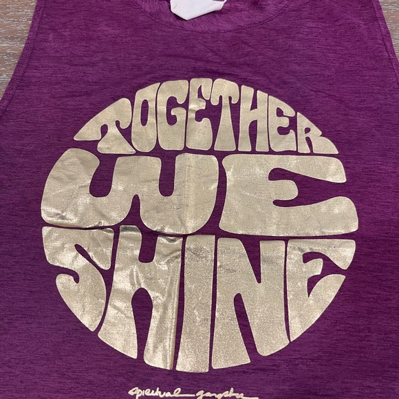 Spiritual Gangster X Peloton collab sleeveless tank purple together we shine M - Picture 4 of 8